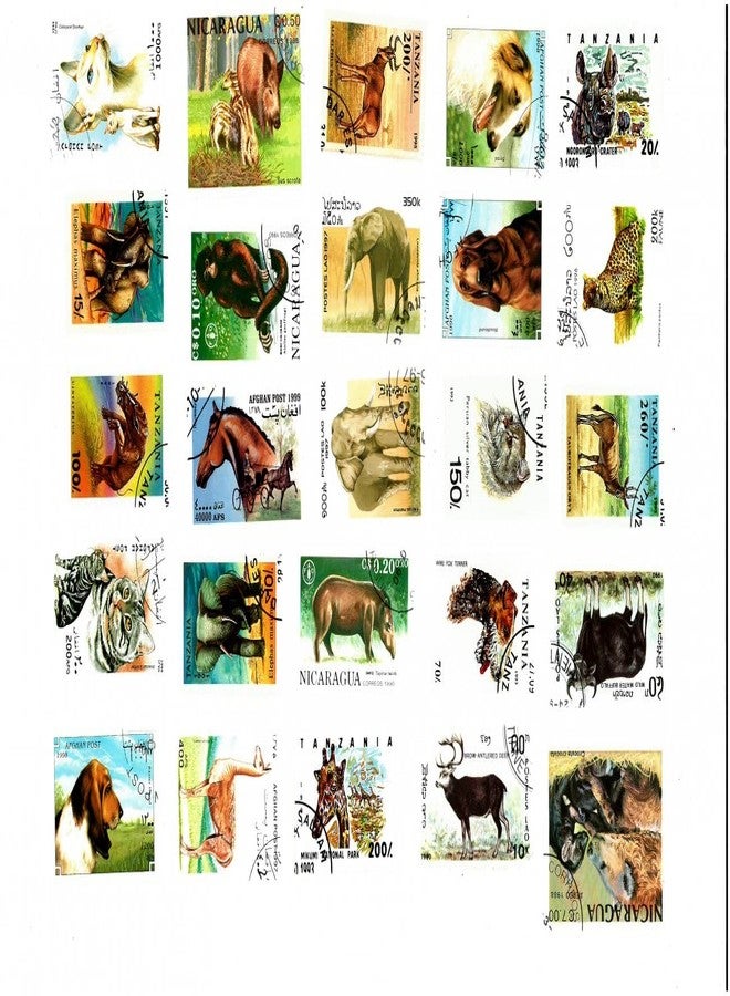 Prizm Mittalstamps 125 Different Stamps On Animals Used Cto Beautiful All Large Stamps - Image 2